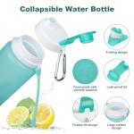 Collapsible 19oz Silicone Water Bottle - Light Green