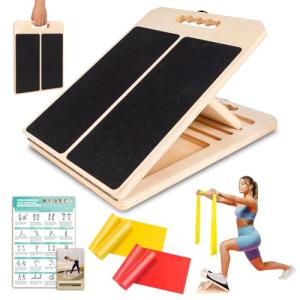 Adjustable Wooden Slant Board for Calf Stretching