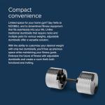 Adjustable NÜOBELL Dumbbell Set, 5-80 LB Pair