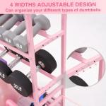56'' Home Gym Storage Rack with Wheels and Hooks