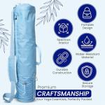 FitLete Large Waterproof Yoga Mat Bag – Sky Blue