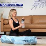 FitLete Large Waterproof Yoga Mat Bag – Sky Blue
