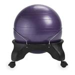 Gaiam Backless Balance Ball Chair with Pump - Purple