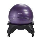 Gaiam Backless Balance Ball Chair with Pump - Purple