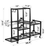 6-Tier Home Gym Storage Rack with Wheels