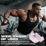 Ergonomic Anti-Slip Silicone Weight Grips - Light Pink