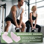 Ergonomic Anti-Slip Silicone Weight Grips - Light Pink