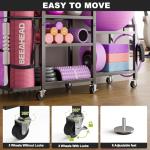 6-Tier Home Gym Storage Rack with Wheels