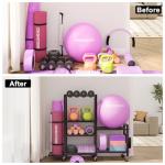 6-Tier Home Gym Storage Rack with Wheels