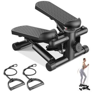 Mini Stair Stepper with Resistance Bands - Full Body Workout