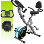 LINBOLUSA Indoor Exercise Bike for Seniors, 5 IN 1 Foldable Stationary Bike with 16-Level Magnetic Resistance and Tri-Position Ride, 300LBS Capacity, 5.5 LBS Flywheel, Designed for Home Workout 817 Black