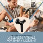 LifePro Spinergy Oil-Compatible Massage Gun - Deep Tissue Rotary Electric Handheld Back and Body Muscle Massager Gun with 4 Heads, 6 Speeds & Lavender Oil-Quiet Portable Tool for Men, Women, Athletes