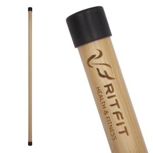 RitFit 5ft Natural Bamboo Yoga Stick, Exercise Stick, Stretching Stick, Versatile Tool for Yoga Practice, Stretching, Flexibility