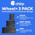 Chirp Wheel Foam Roller Set for Back Pain Relief