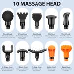 TOLOCO Deep Tissue Massage Gun with 12 Heads