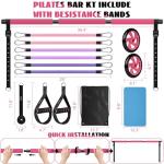 Pilates Bar Kit with Resistance Bands for Home Workout