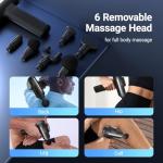 MERACH Portable Massage Gun with 6 Attachments