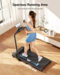 THERUN 2 in 1 Folding Walking Pad Treadmill