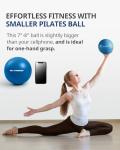 Trideer Pilates Ball 7-8 inch with Pump, Small Pilates Ball, Core Ball, Therapy Ball, Small Exercise Ball for Between Knees, Mini Yoga Ball for Yoga, Barre, Physical Therapy, AB, Core Strength