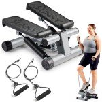 Compact Mini Stepper with Resistance Bands for Home
