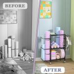 3-Tier Yoga Mat Storage Rack with Wheels