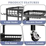 3-Tier Yoga Mat Storage Rack with Wheels