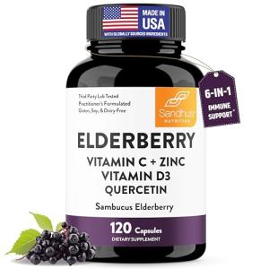 Elderberry Vitamin C Zinc Immune Support Capsules