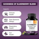 Elderberry Vitamin C Zinc Immune Support Capsules