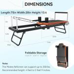 Foldable Pilates Reformer for Home & Gym Use