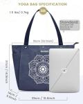 Gonex Multi-Pocket Yoga Mat Tote Bag - Blue