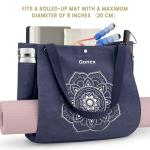 Gonex Multi-Pocket Yoga Mat Tote Bag - Blue
