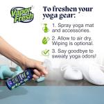 Vapor Fresh Yoga Mat Spray - Eucalyptus Lavender - Cleaner and Deodorizing Spray for Yoga Blocks and Equipment - Plant Based Ingredients, 6oz (1-Pack)