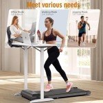 Portable Under Desk Walking Pad Treadmill 300lb Capacity