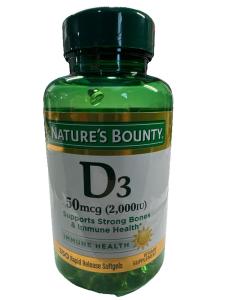 Nature's Bounty Vitamin D 2000 IU Softgels