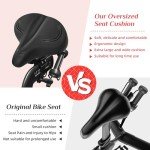 EKEPIN Oversized Gel Bike Seat for Comfort