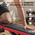 Foldable Weight Bench with 8 Backrests for Home Gym
