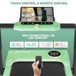 Compact Folding Treadmill with Incline and Remote