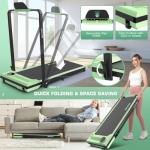 Compact Folding Treadmill with Incline and Remote
