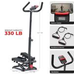 Sunny Health & Fitness Smart Stepper with Resistance Bands