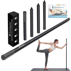 Adjustable 5 ft Steel Yoga Stretching Stick