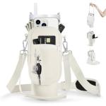 Insulated Water Bottle Carrier with Phone Pocket