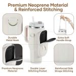 Insulated Water Bottle Carrier with Phone Pocket