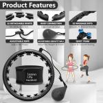 Magnetic Lock Weighted Hula Hoop for All Ages
