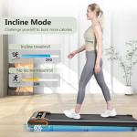 Walking Pad Treadmill, Under Desk Treadmill for Home and Office, Portable Treadmill with LED Display Remote Control, 2.5 HP Electric Treadmills 300 lbs Capacity (Black-Classic)