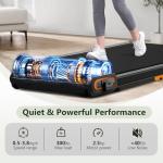 Walking Pad Treadmill, Under Desk Treadmill for Home and Office, Portable Treadmill with LED Display Remote Control, 2.5 HP Electric Treadmills 300 lbs Capacity (Black-Classic)
