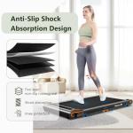 Walking Pad Treadmill, Under Desk Treadmill for Home and Office, Portable Treadmill with LED Display Remote Control, 2.5 HP Electric Treadmills 300 lbs Capacity (Black-Classic)