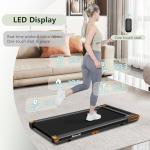 Walking Pad Treadmill, Under Desk Treadmill for Home and Office, Portable Treadmill with LED Display Remote Control, 2.5 HP Electric Treadmills 300 lbs Capacity (Black-Classic)