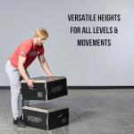 Stackable Wood Plyometric Box for Jump Training, Fitness and Conditioning 4", 6", 8", and 12" set