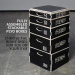 Stackable Wood Plyometric Box for Jump Training, Fitness and Conditioning 4", 6", 8", and 12" set