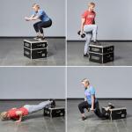 Stackable Wood Plyometric Box for Jump Training, Fitness and Conditioning 4", 6", 8", and 12" set